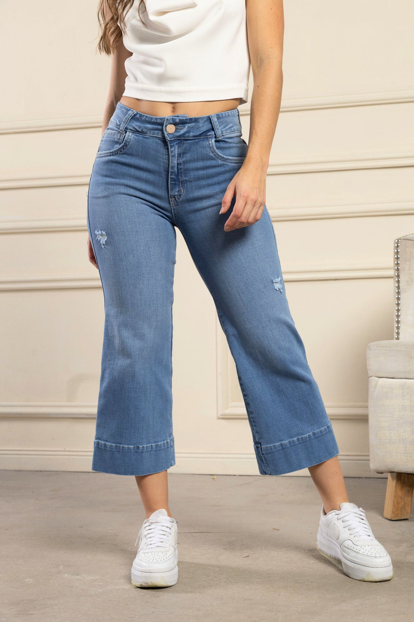 Jean culotte tono claro - REF: 10269