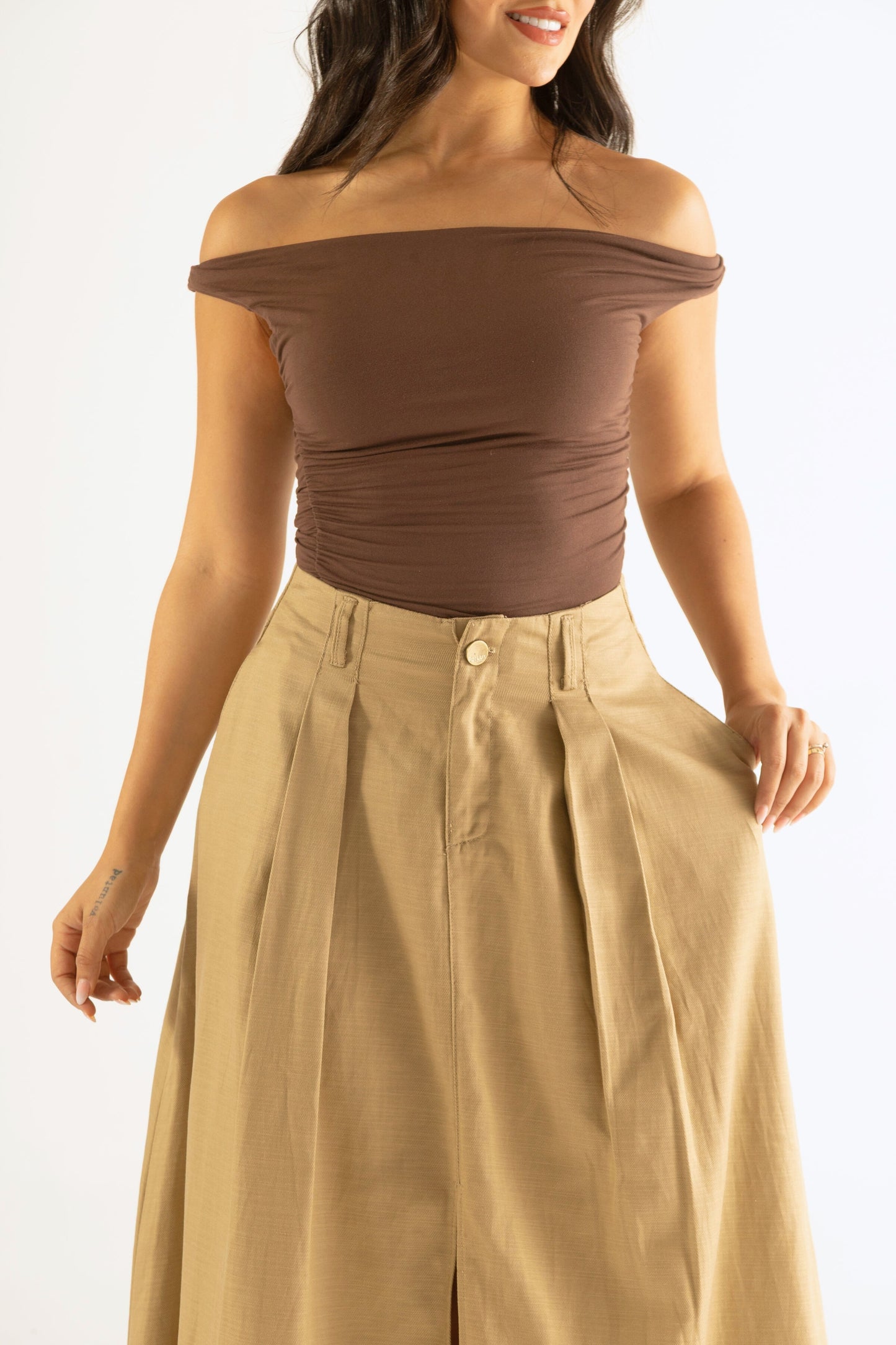 Falda larga con abertura frontal - REF: 10121