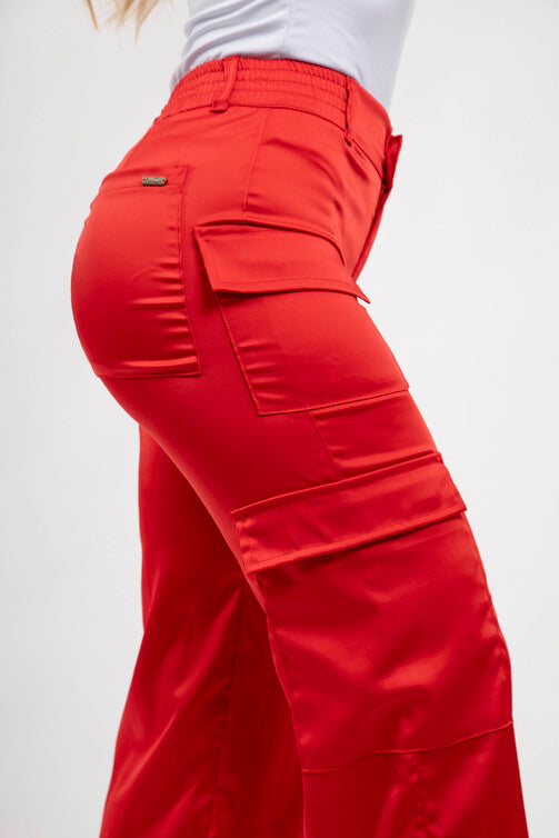Pantalón cargo satinado - REF: 24136