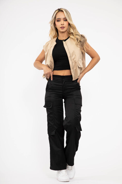 Pantalón Cargo Satín
