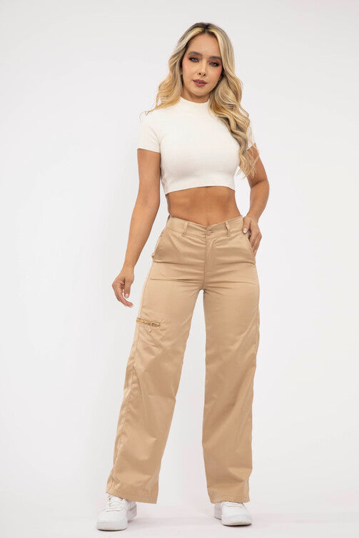 Pantalón Cargo Satín
