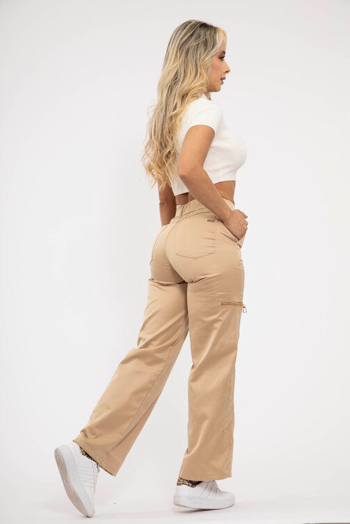 Pantalón Cargo Satín