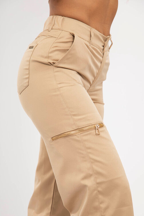 Pantalón Cargo Satín