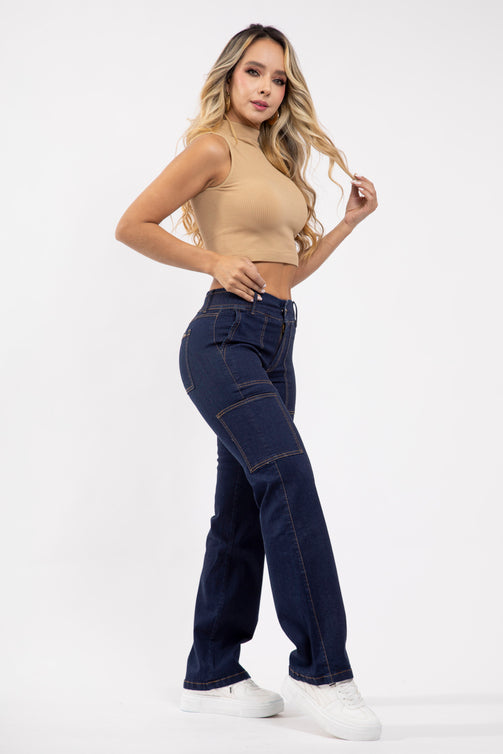 Pantalón Cargo Denim