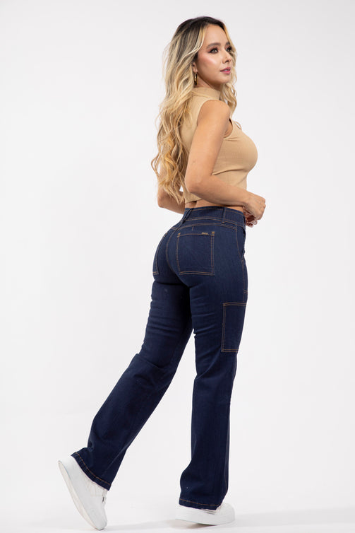 Pantalón Cargo Denim