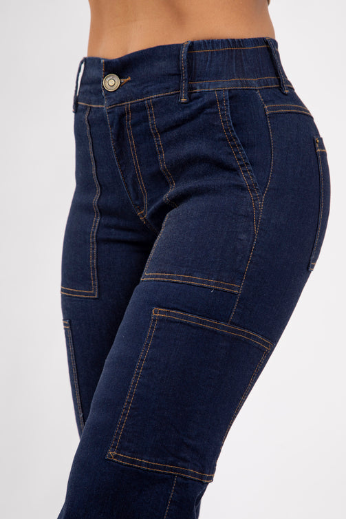 Pantalón Cargo Denim - REF: 10121