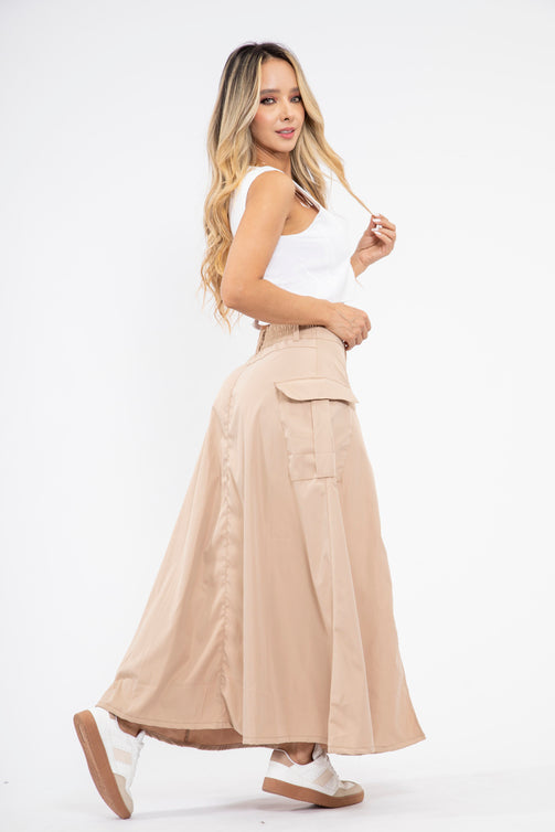 Falda Maxi tipo Cargo con Abertura