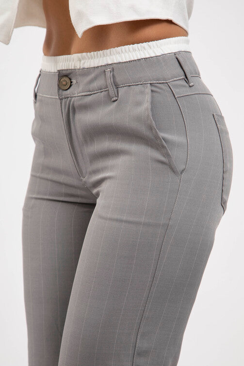 Pantalón de rayas doble pretina - REF: 10110