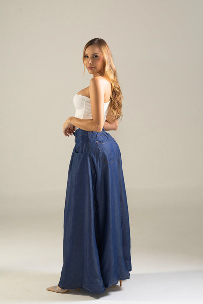 Falda larga en denim - REF: 10249