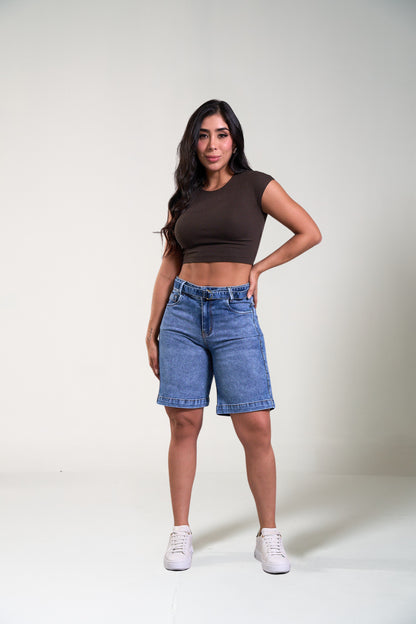 Bermuda con cinturón - REF: 10363