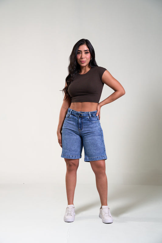 Bermuda con cinturón - REF: 10363