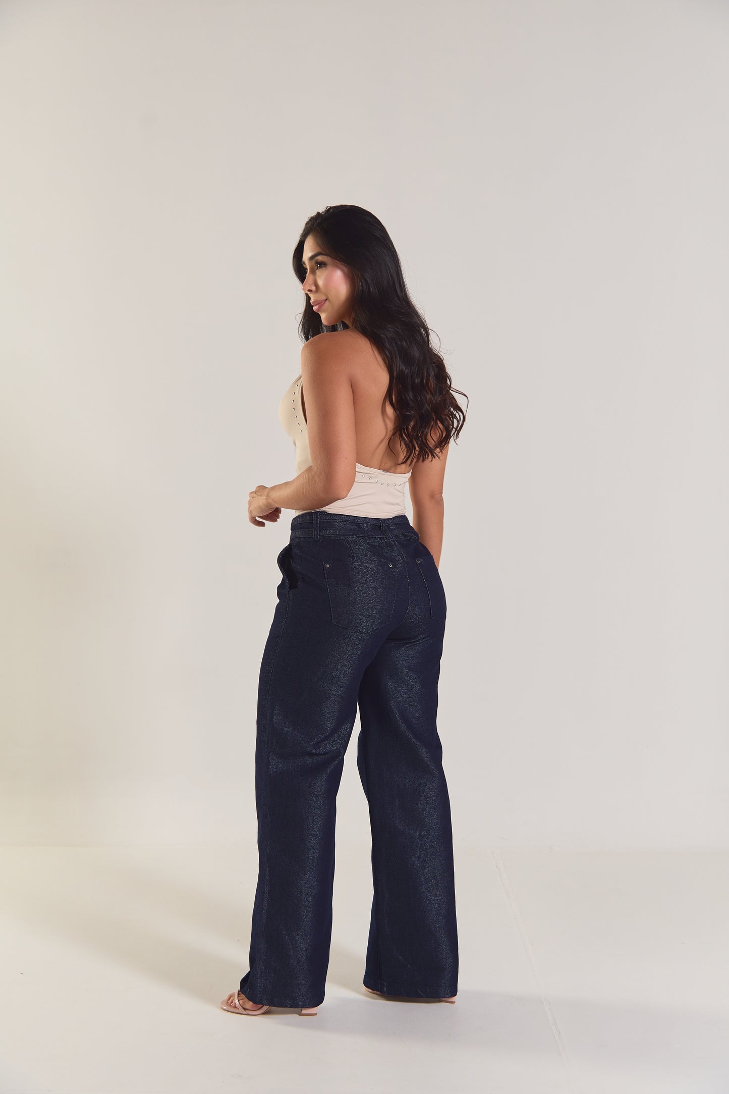 Wide leg con acabado brillante - REF: 10329