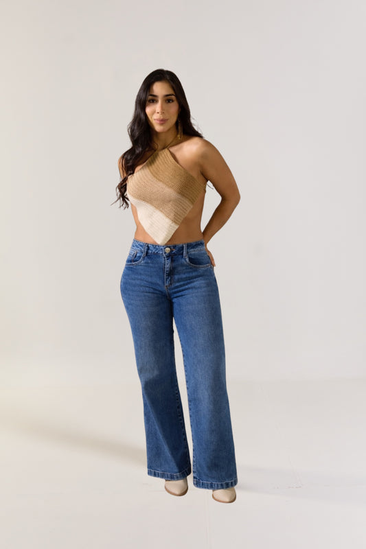 Jean flare con desgaste - REF: 10355