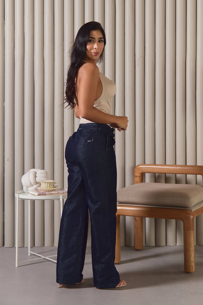 Wide leg con acabado brillante - REF: 10329
