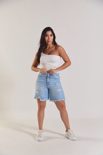 Bermuda denim con rotos - REF: 10310