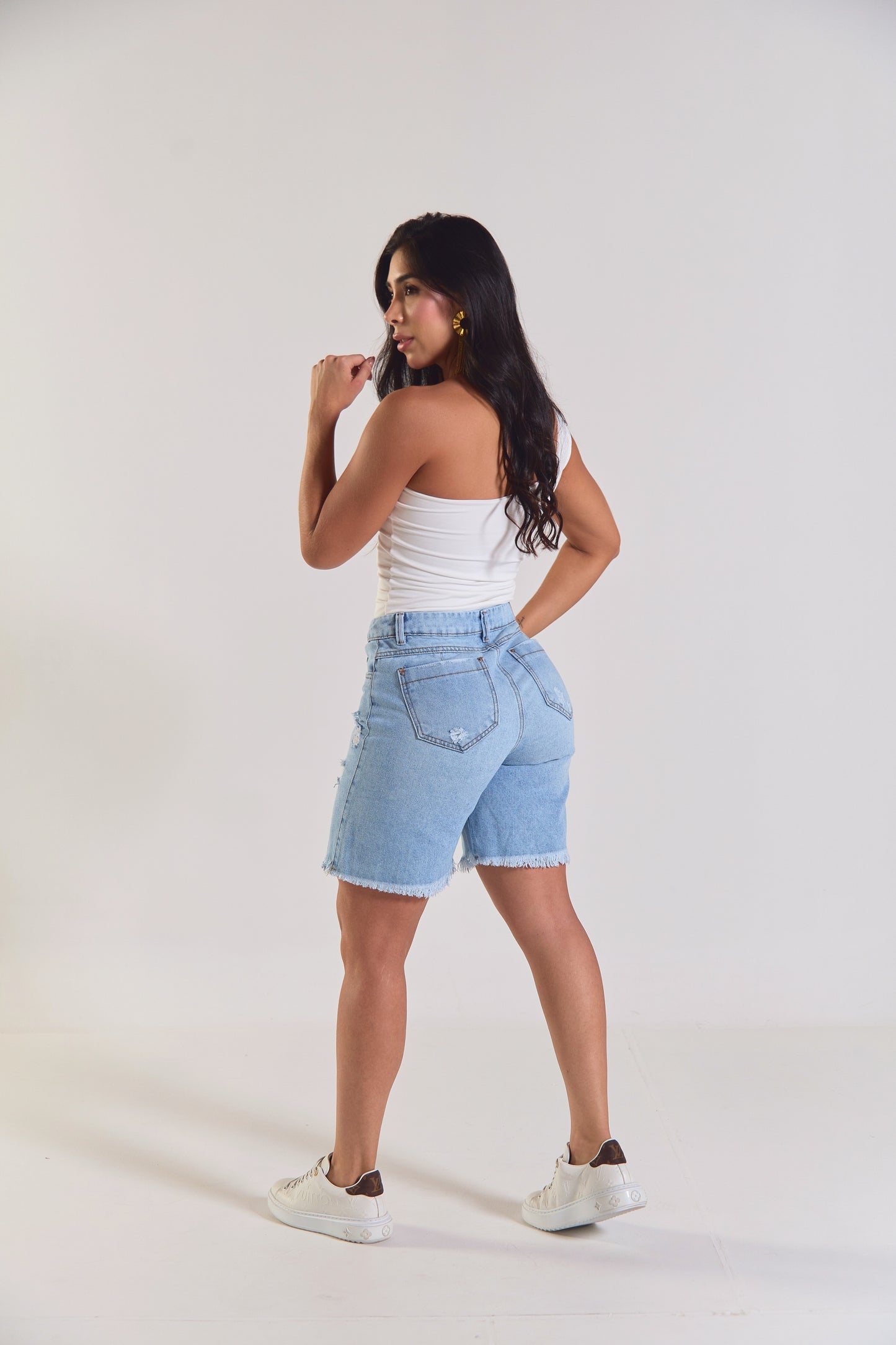 Bermuda denim con rotos - REF: 10310