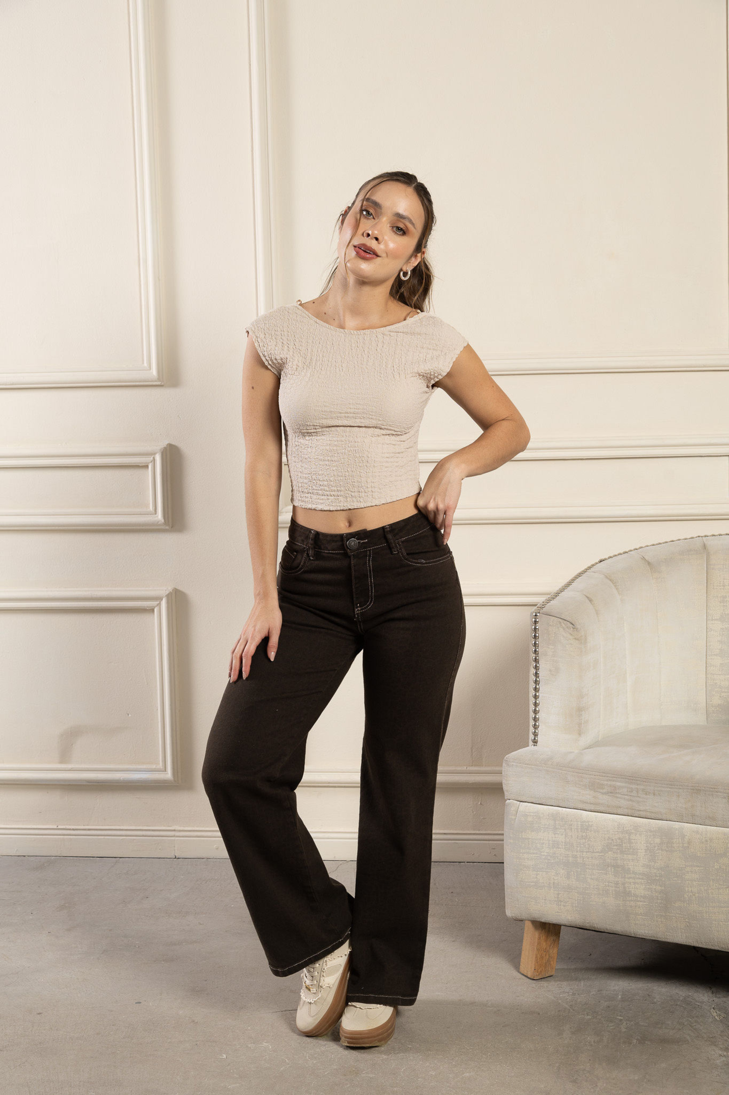 Jean en tela animal print - REF: 10325