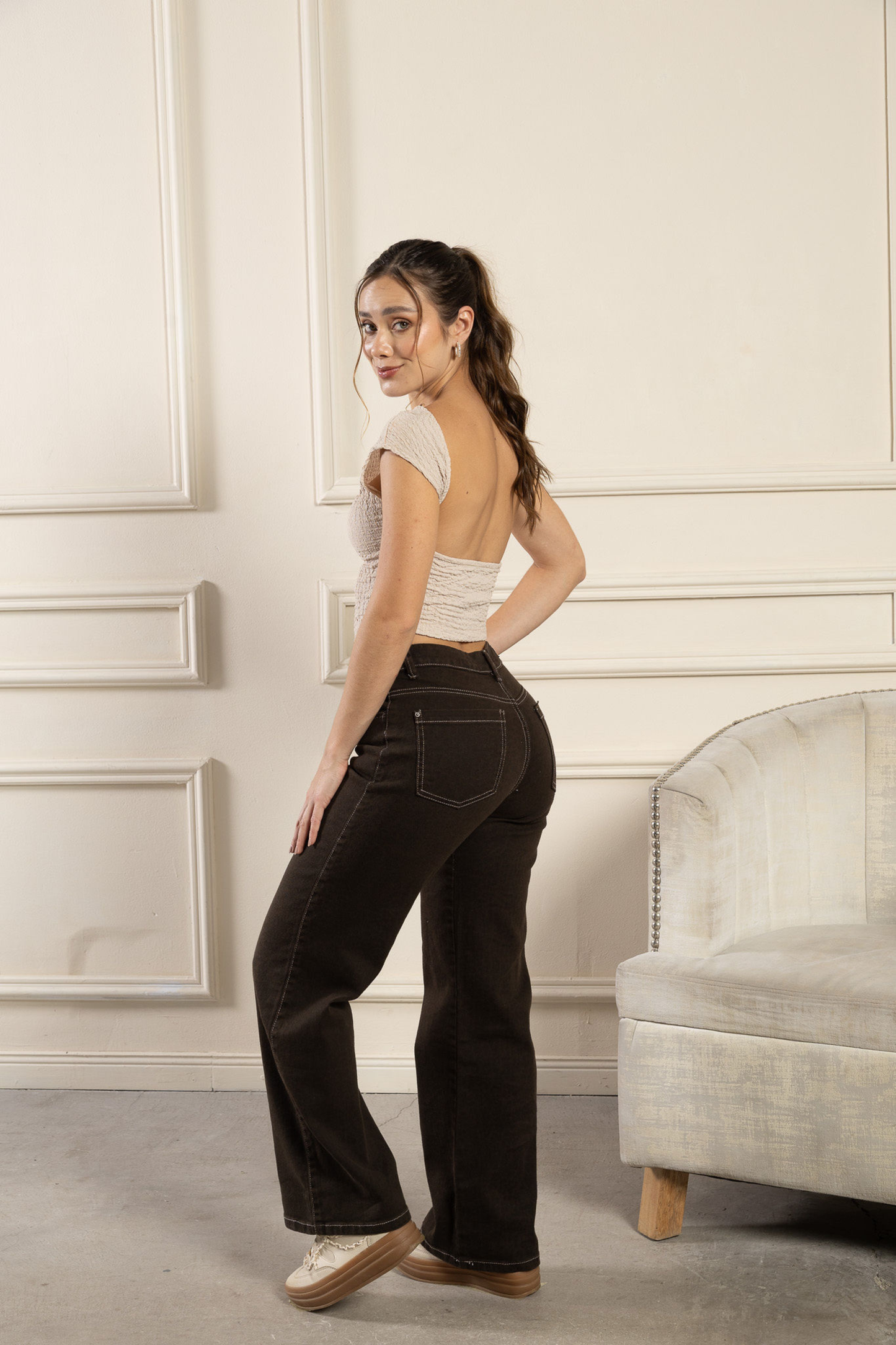 Jean en tela animal print - REF: 10325