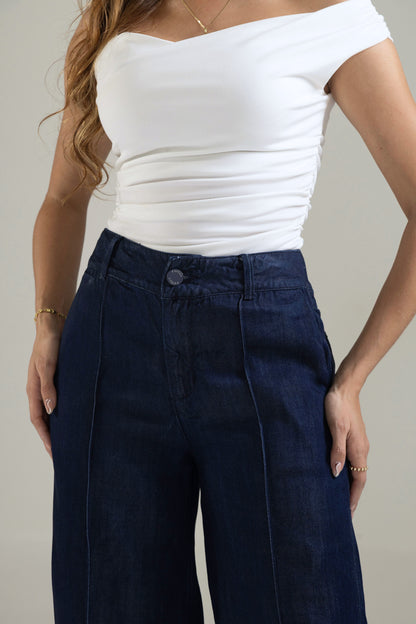 Pantalón en denim con vena - REF: 10264