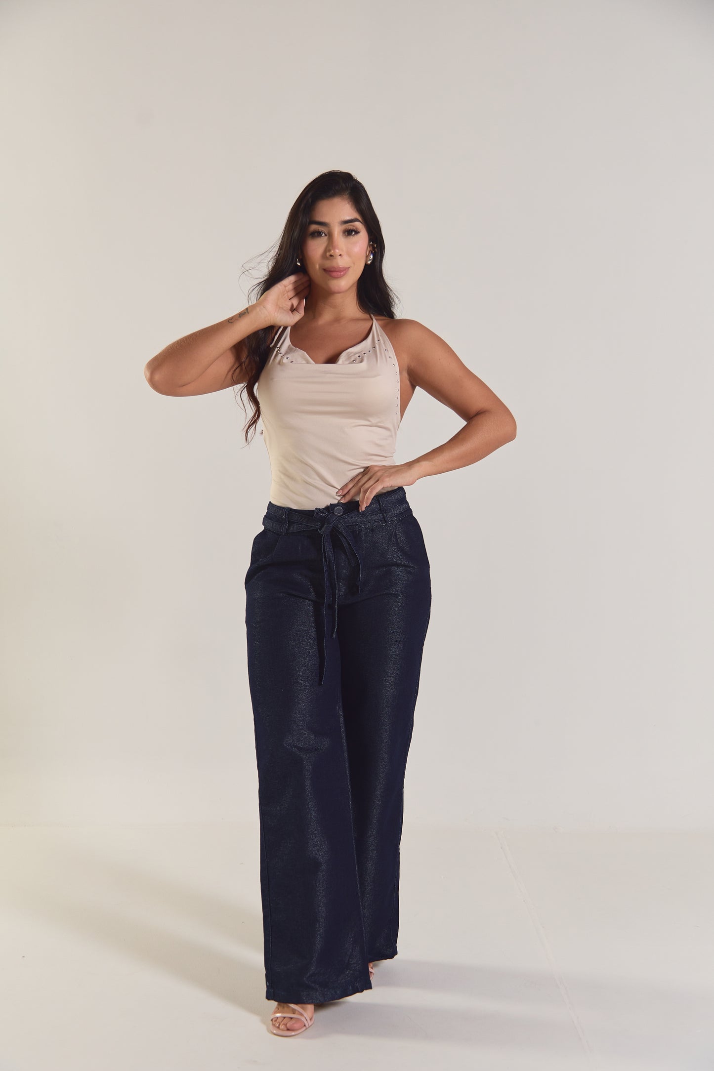 Wide leg con acabado brillante - REF: 10329