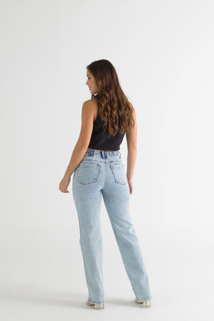 Jean tono hielo con lentejuelas - REF: 10245