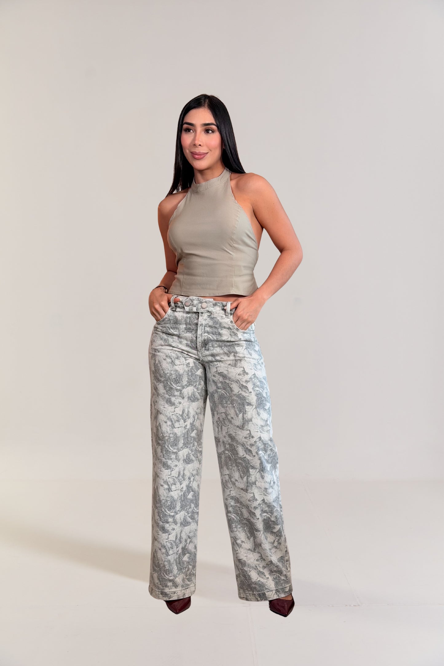 Pantalón wide leg estampado - REF: 10432