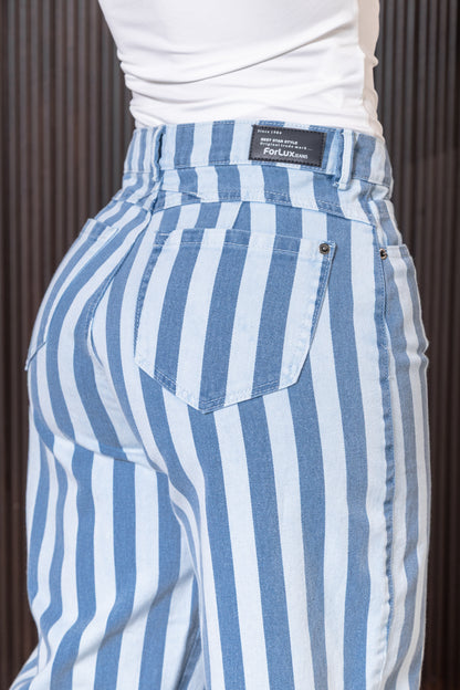 Jean barrel de rayas - REF: 10476