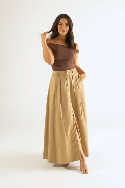 Falda larga con abertura frontal - REF: 10121