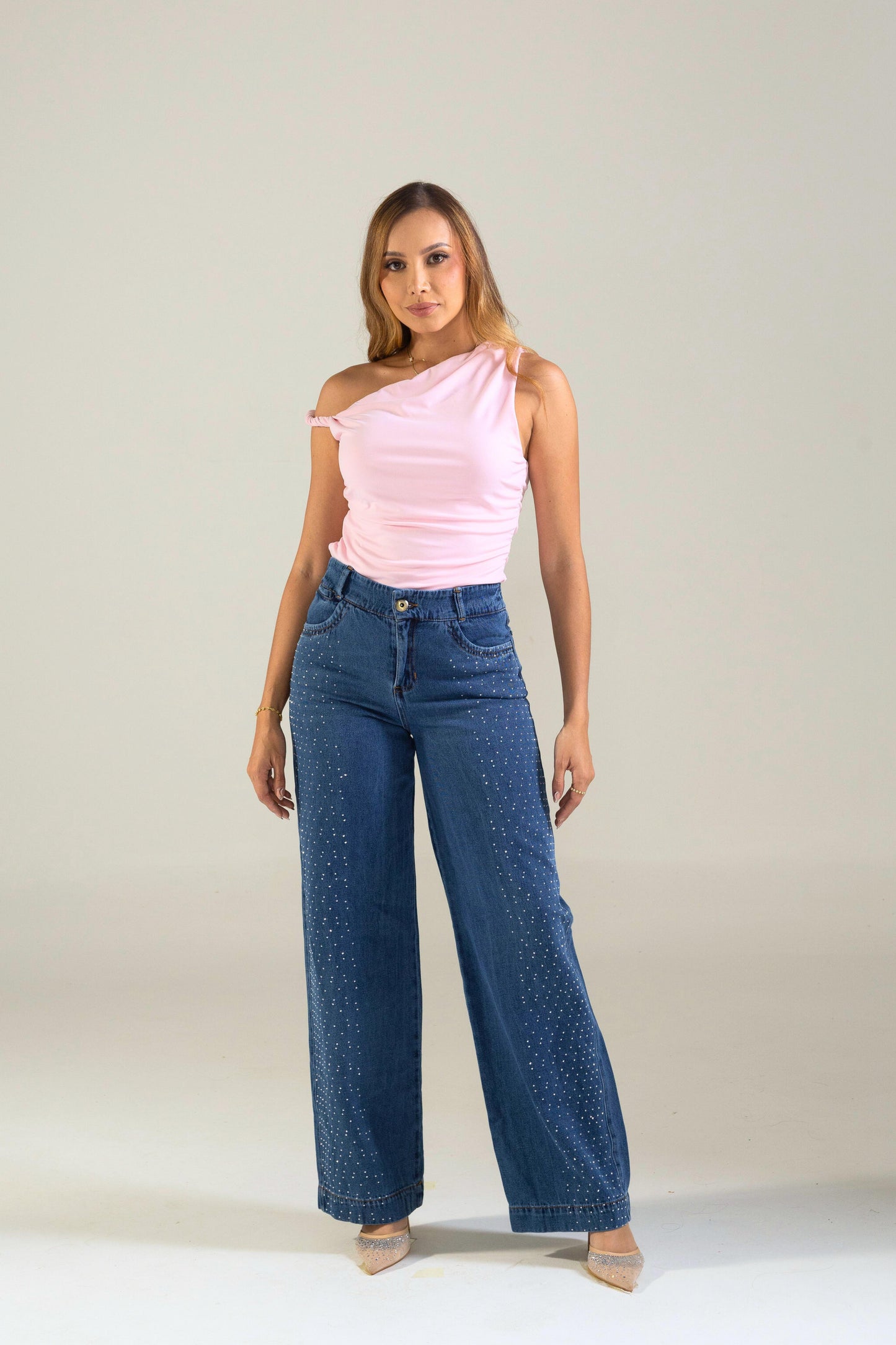 Jean palazzo con lentejuelas - REF: 10288