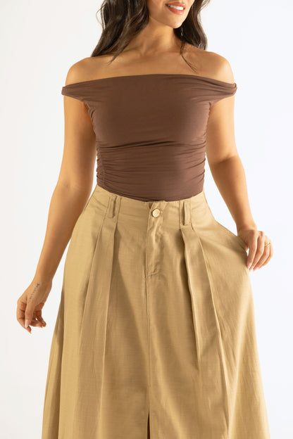 Falda larga con abertura frontal - REF: 10121