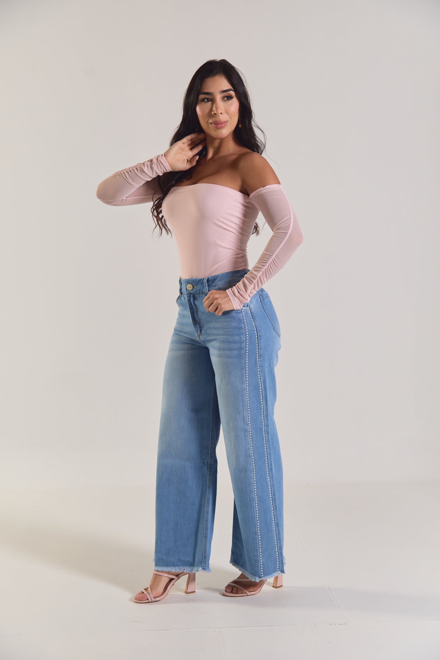 Jean con apliques laterales - REF: 10359