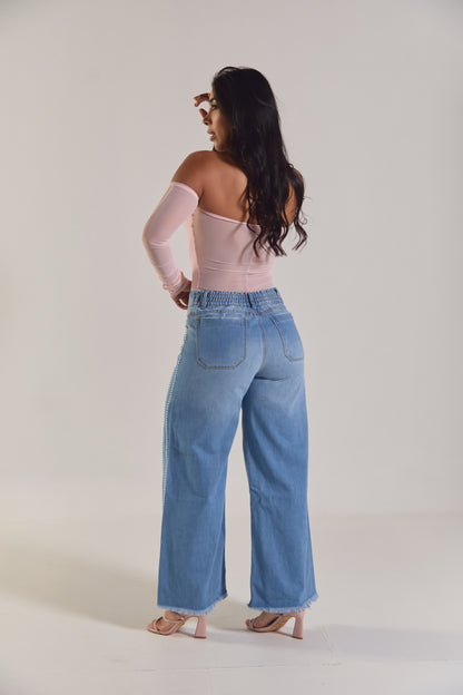 Jean con apliques laterales - REF: 10359