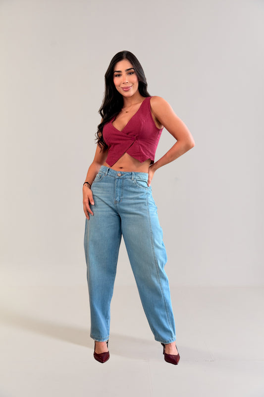 Jean barrel tono hielo - REF: 10414