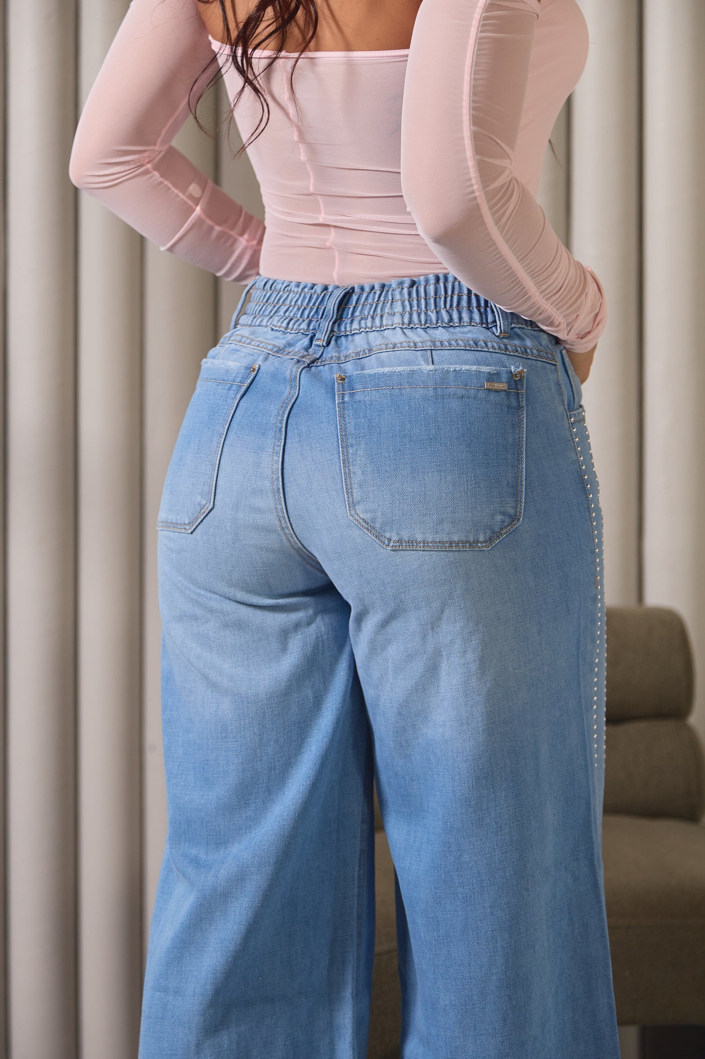 Jean con apliques laterales - REF: 10359