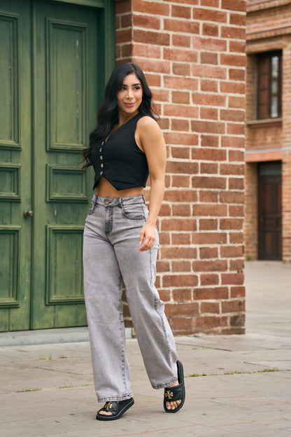 Jean recto tono gris - REF: 10440