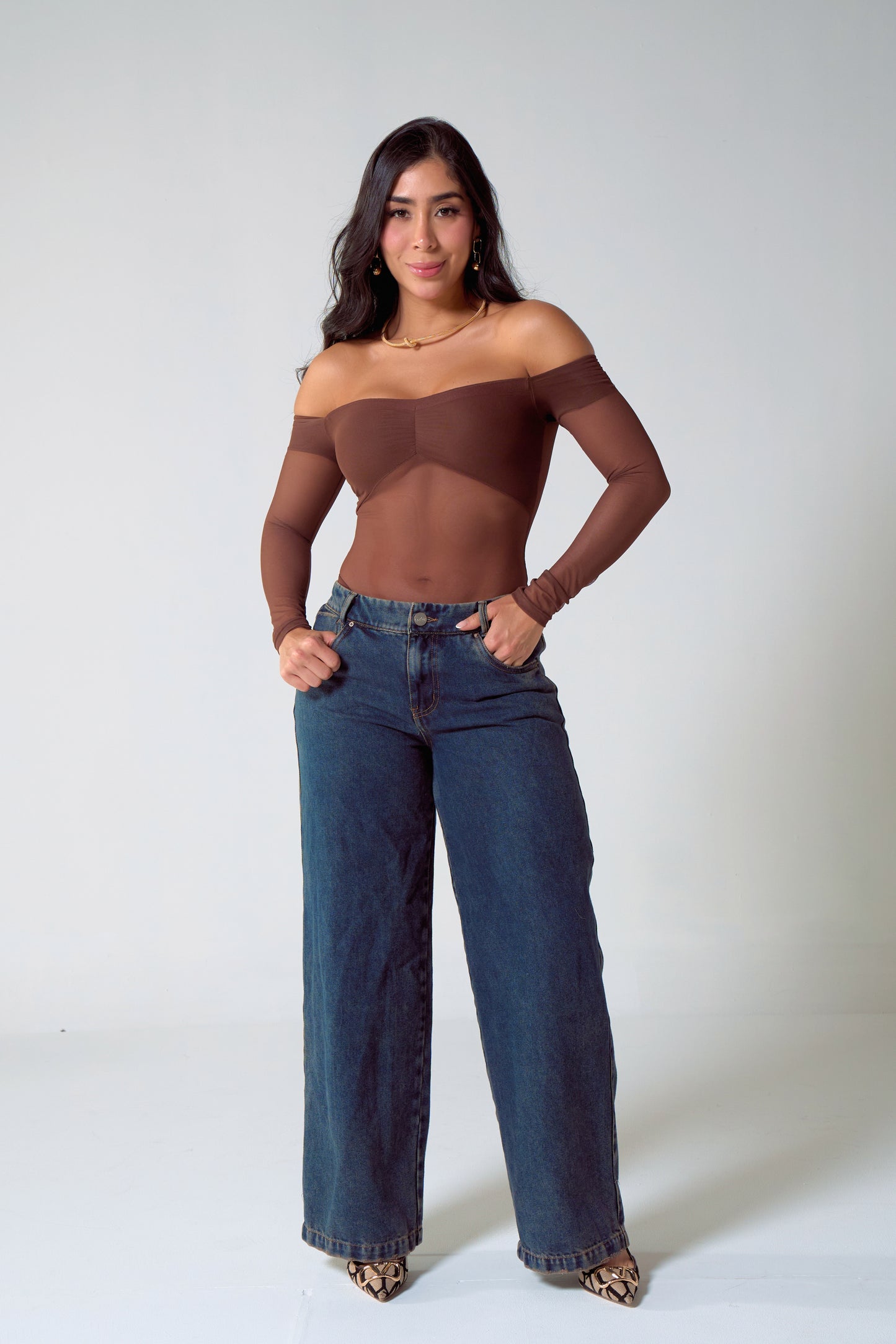 Jean wide leg efecto envejecido - REF: 10369