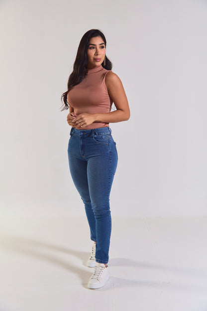 Jean skinny con botones decorativos - REF: 10349