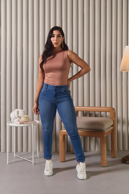 Jean skinny con botones decorativos - REF: 10349