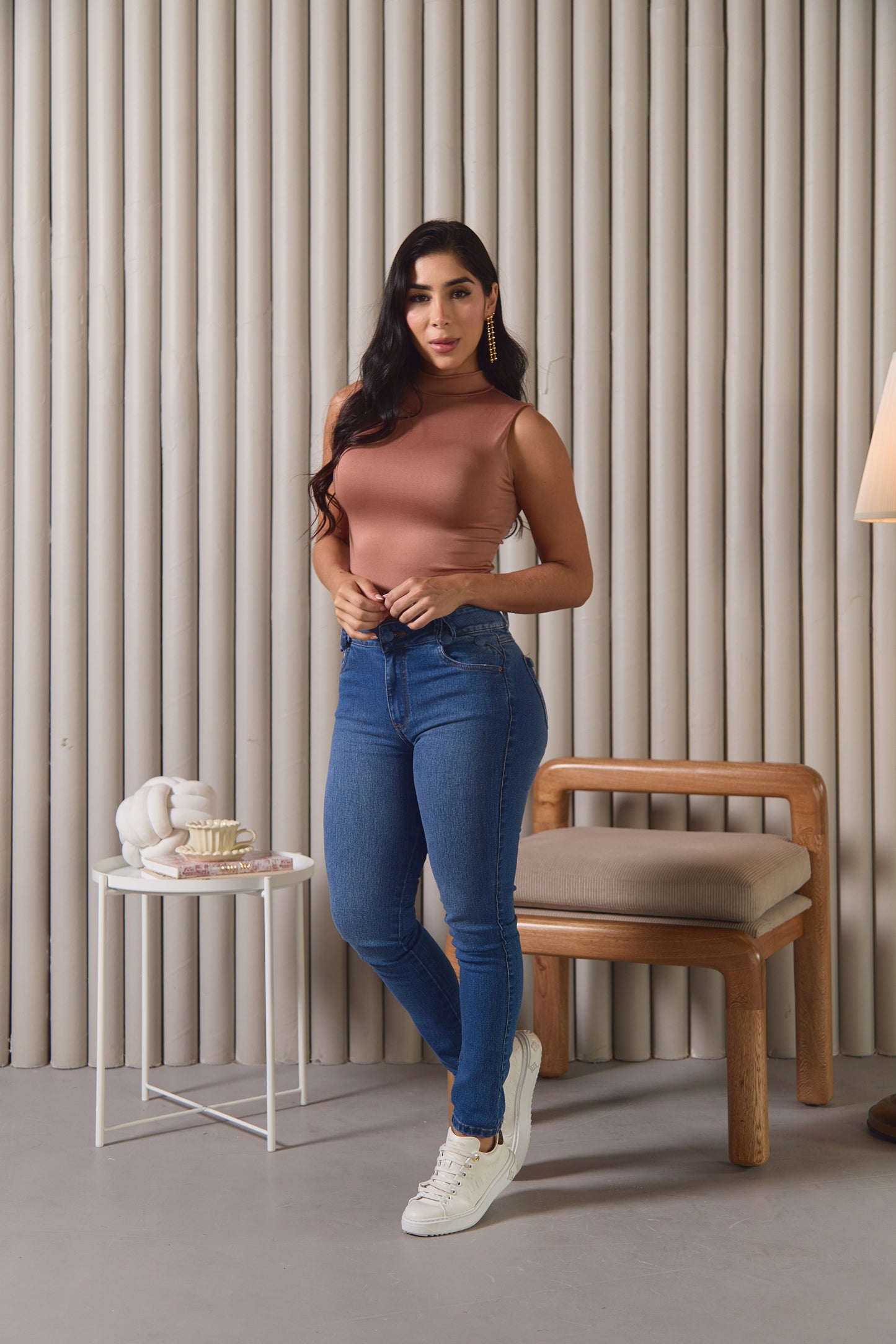 Jean skinny con botones decorativos - REF: 10349