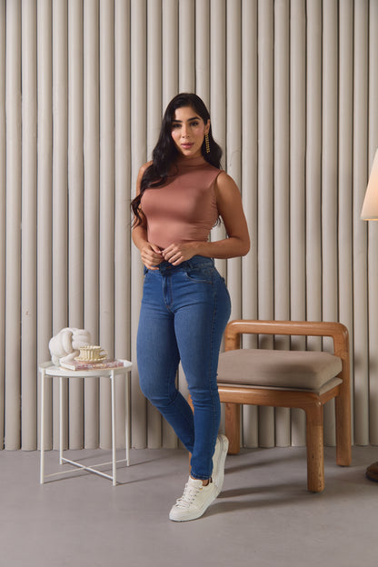 Jean skinny con botones decorativos - REF: 10349