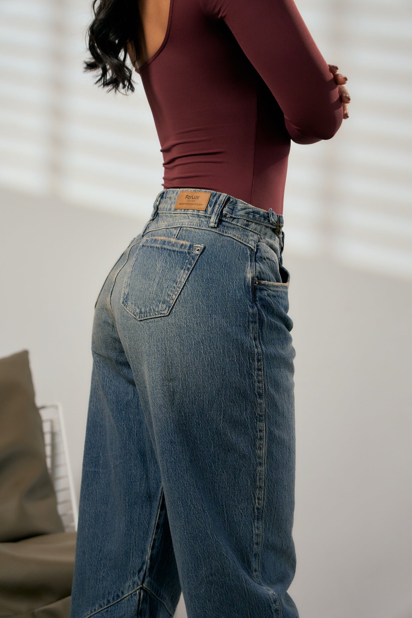Jean semi barril azul medio - REF: 10424