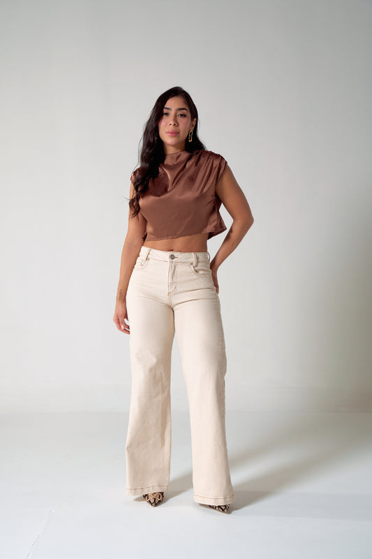 Pantalón con costuras en contraste - REF: 10378