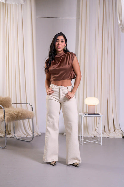 Pantalón con costuras en contraste - REF: 10378