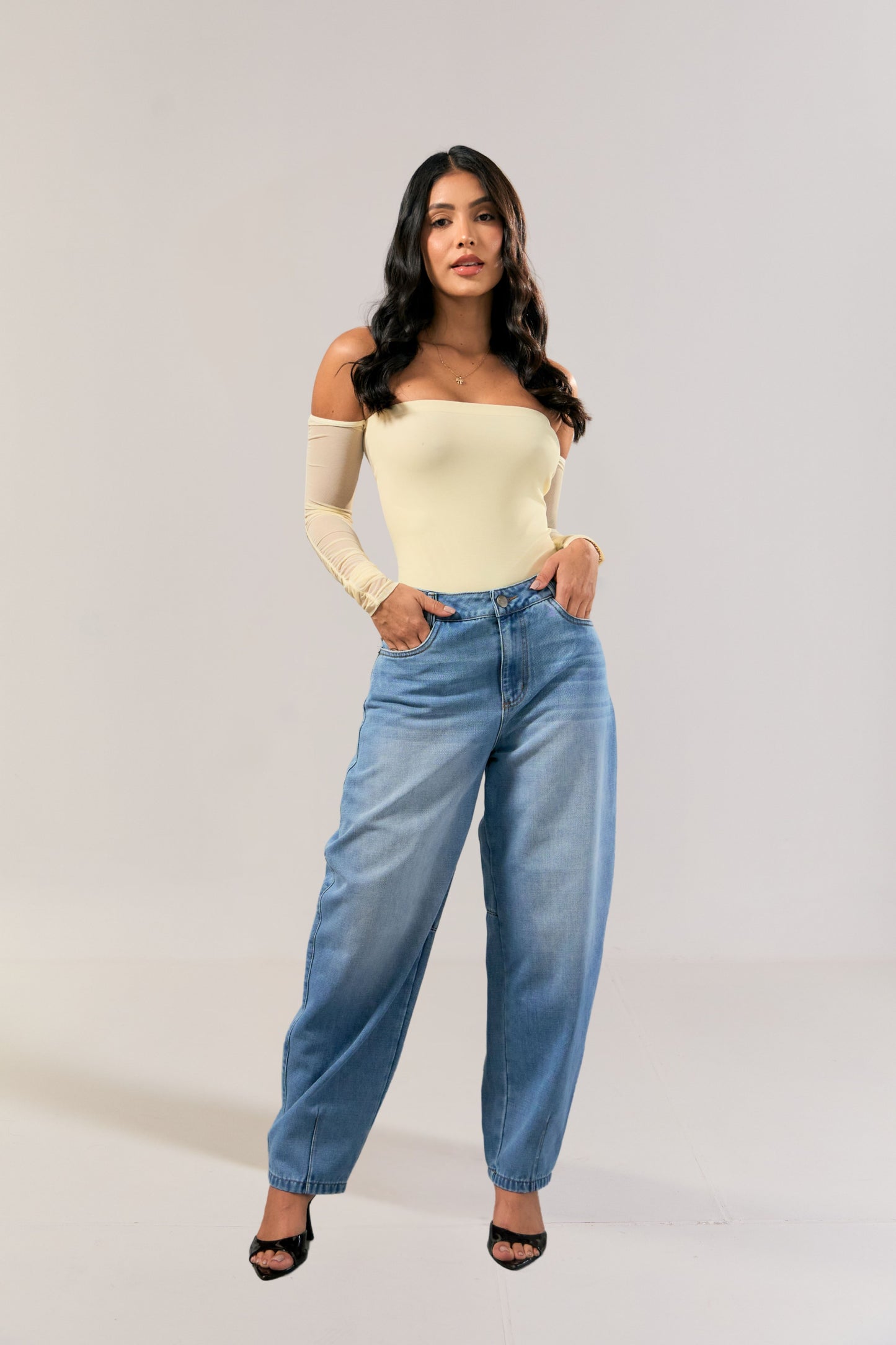 Jean barril con desgaste - REF: 10460