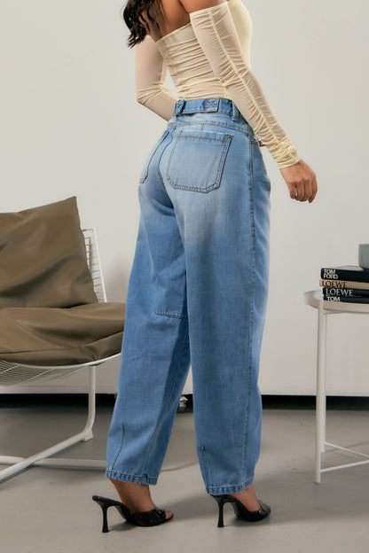 Jean barril con desgaste - REF: 10460