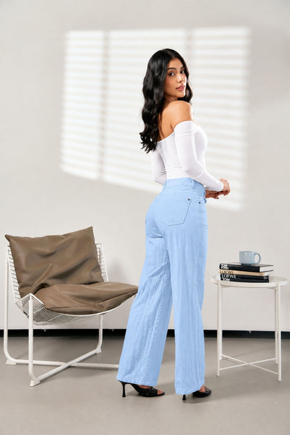 Pantalón wide leg rayas en relieve - REF: 10464