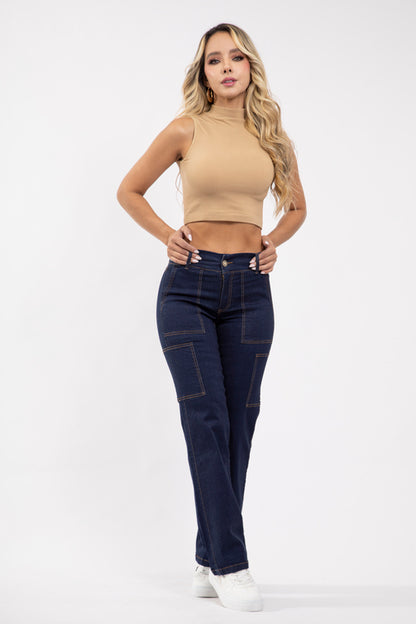 Pantalón Cargo Denim