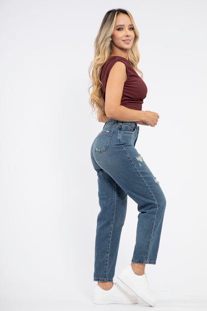 Jean barrel con rotos - REF: 10215