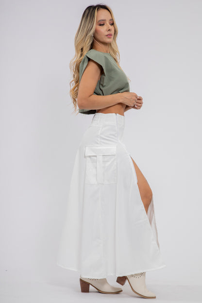 Falda Maxi tipo Cargo con Abertura