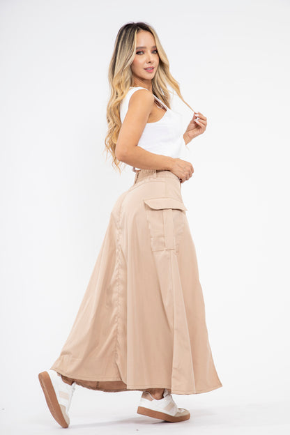 Falda Maxi tipo Cargo con Abertura
